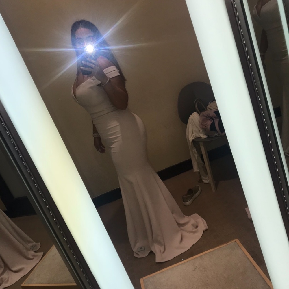 Aqua off the Shoulder dress